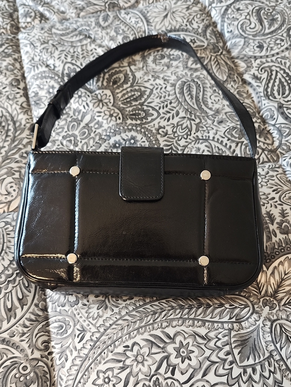 Bill Amberg London England – Rare Satin-Lined Leather Shoulder Bag